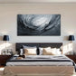 Contrast Monochrome Bohemian Wall Art Canvas Office Home Room Framed 80x45cm