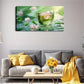 A Pink Flower Floating Green Wall Art Canvas Office Home Room Framed 120x60cm