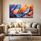 Colorful Layered Feather Wall Art Canvas Office Home Room Framed 80x45cm