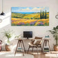 Purple Flowers & Tree Sea View Wall Art Canvas Office Home Room Framed 120x60cm