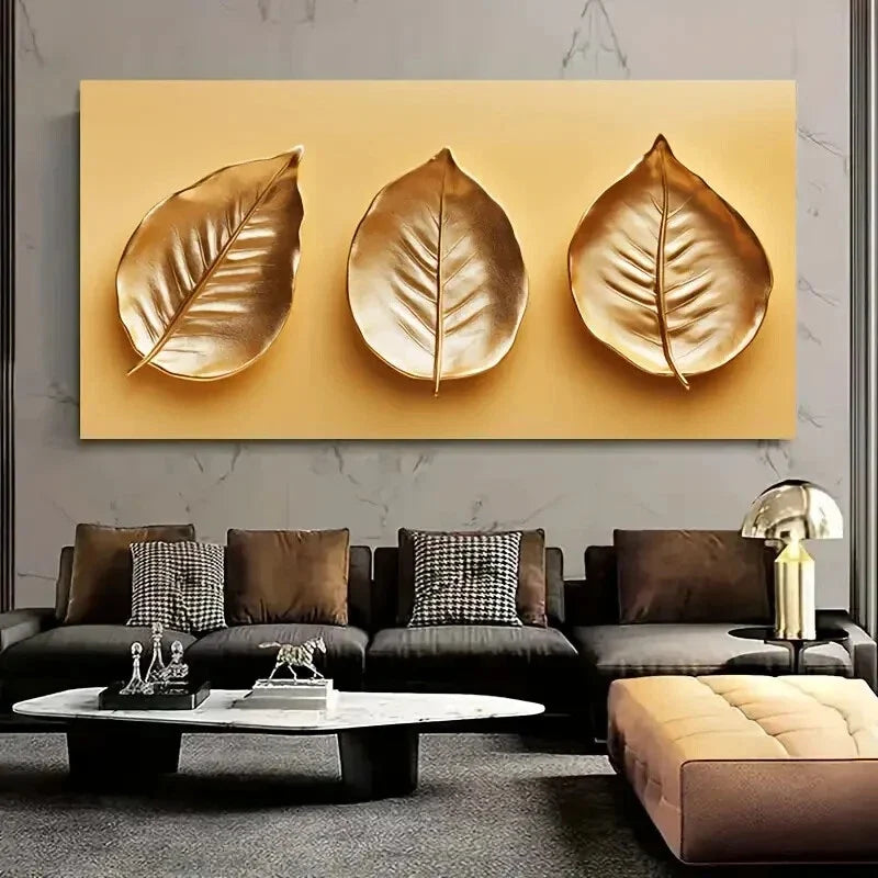 Modern Abstract Leaf Wall Art wall canvas office home room framed 120x60cm