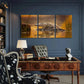 3pcs Wildlife Crocodile Scene Metal Print Ready to Hang Art