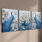 3pcs Peacock  Canvas Framed 40x60cm - High Quality Print 100% Australian Made Wall Canvas Ready to Hang