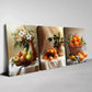 3pcs Abstract Retro Fruit Still Life Kitchen Wall Art Set Canvas Framed 40x60cm - High Quality Print 100% Australian Made Wall Canvas Ready to Hang