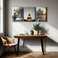 3pcs  v Black and white Architectural Landscape  Metal Print Ready to Hang Art