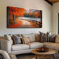 Red Maple Leaf Suitable Wall Art canvas office home room framed 120x60cm