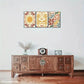 3pcs Bohemian Vibrant Floral & Botanical Prints Metal Print Ready to Hang Art