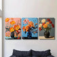 3pcs Botanical flowers, vase, minimalism Metal Print Ready to Hang Art