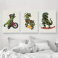 3pcs Playroom Surf Skateboards Metal Print Ready to Hang Art