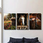 3pcs Western legend cowboy hat, saddle horse Metal Print Ready to Hang Art