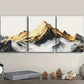 3pcs  Golden and Silver Mountains, Art  Metal Print Ready to Hang Art
