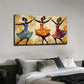 Three Dark-Light Beige Girls Wall Art Canvas Office Home Room Framed 120x60cm