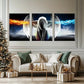 3pcs Fantasy Angel Print Painting Metal Print Ready to Hang Art