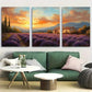 3pcs Beautiful Purple Lavender Fields Metal Print Ready to Hang Art