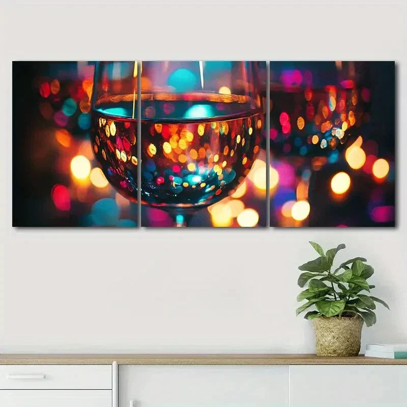 3pcs Colorful Arrangement Bar Exquisite Perfect Wall Art Set Canvas Framed 40x60cm - High Quality Print 100% Australian Made Wall Canvas Ready to Hang