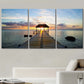 3pcs Calmness at Sunset Giclee Beautiful Metal Print Ready to Hang Art