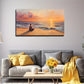 Serene Beach Meditation Scene Wall Art Canvas Office Home Room Framed 120x60cm