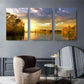 3pcs Autumn Sunset Reflection Scenic Nature Metal Print Ready to Hang Art