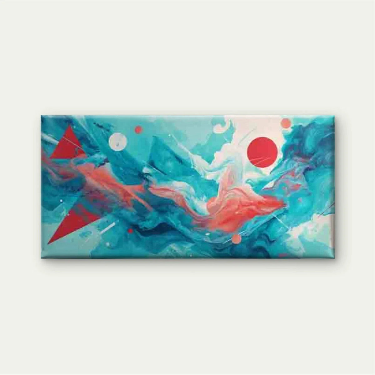 Bold Geometric Dynamic Movement Wall Art Canvas Office Home Room Framed 80x45cm