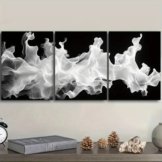 3pcs Floating abstract paintings Metal Print Ready to Hang Art