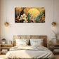 Gold Circular Pattern Botanical Wall Art Canvas Office Home Room Framed 120x60cm
