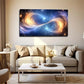 Exaggerated Style Bright Lines Wall Art Canvas Office Home Room Framed 80x45cm