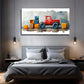 Toy Car Building Blocks Wall Art Canvas Office Home Room Framed 80x45cm