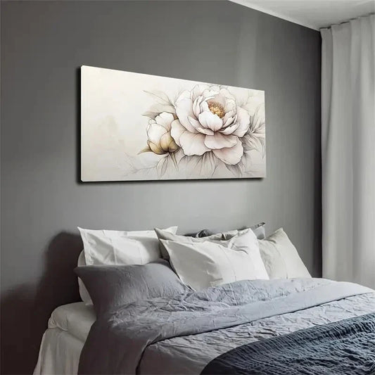 Elegant Ink Wash Style Wall Art canvas office home room framed 120x60cm