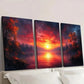 3pcs Serene Lake Sunset & Forest Scenery Wall Art Set Canvas Framed 40x60cm - High Quality Print 100% Australian Made Wall Canvas Ready to Hang