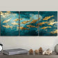3pcs  The school of fish in the water Art Deco Metal Print Ready to Hang Art
