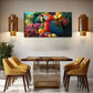 The Parrot Is Surrounded Sweet Wall Art Canvas Office Home Room Framed 120x60cm