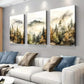 3pcs Forest Scenery Autumn Forest Modern  Wall Art Set Canvas Framed 40x60cm - High Quality Print 100% Australian Made Wall Canvas Ready to Hang