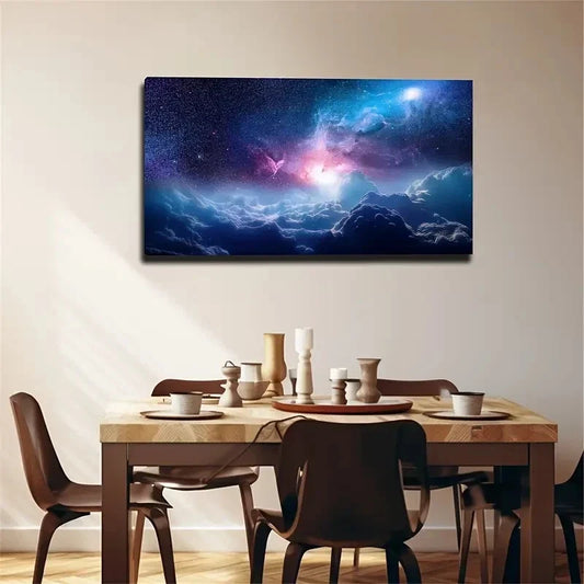 Magical Starry Sky Interior Wall Art Canvas Office Home Room Framed 120x60cm