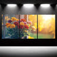 3pcs triple mural painting set Flowers Canvas Framed 40x60cm - High Quality Print 100% Australian Made Wall Canvas Ready to Hang
