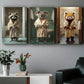 3pcs Animals Wearing Bathrobes Metal Print Ready to Hang Art