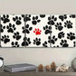 3pcs Black White Dog Paw Prints with Red Accent Wall Art Set Canvas Framed 40x60cm - High Quality Print 100% Australian Made Wall Canvas Ready to Hang