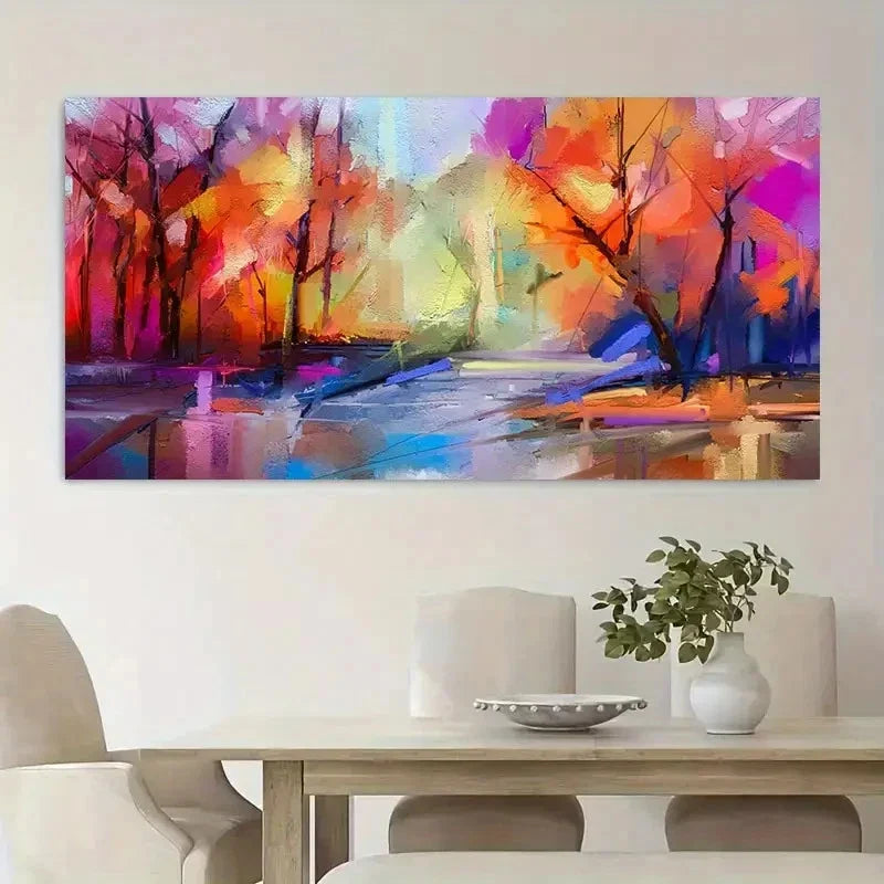 Deep Forest Landscape Wall Art Canvas Office Home Room Framed 120x60cm
