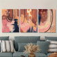 3pcs Orange & Pink Earth Tone Metal Print Ready to Hang Art