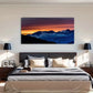 Sunset Mountains Vintage Style Wall Art Canvas Office Home Room Framed 120x60cm