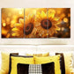 3pcs Sunflower Morning Dew Design Metal Print Ready to Hang Art