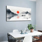 Chinese Landscape Lake Wall Art Canvas Office Home Room Framed 80x45cm