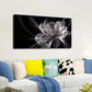 Black & White Floral Design Wall Art canvas office home room framed 80x45cm