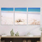 3pcs Vibrant Ocean View with Crab & Seashells Metal Print Ready to Hang Art
