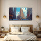 Modern Urban Street Scene Wall Art Canvas Office Home Room Framed 120x60cm