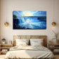 Vibrant Waterfall Landscape Wall Art Canvas Office Home Room Framed 120x60cm