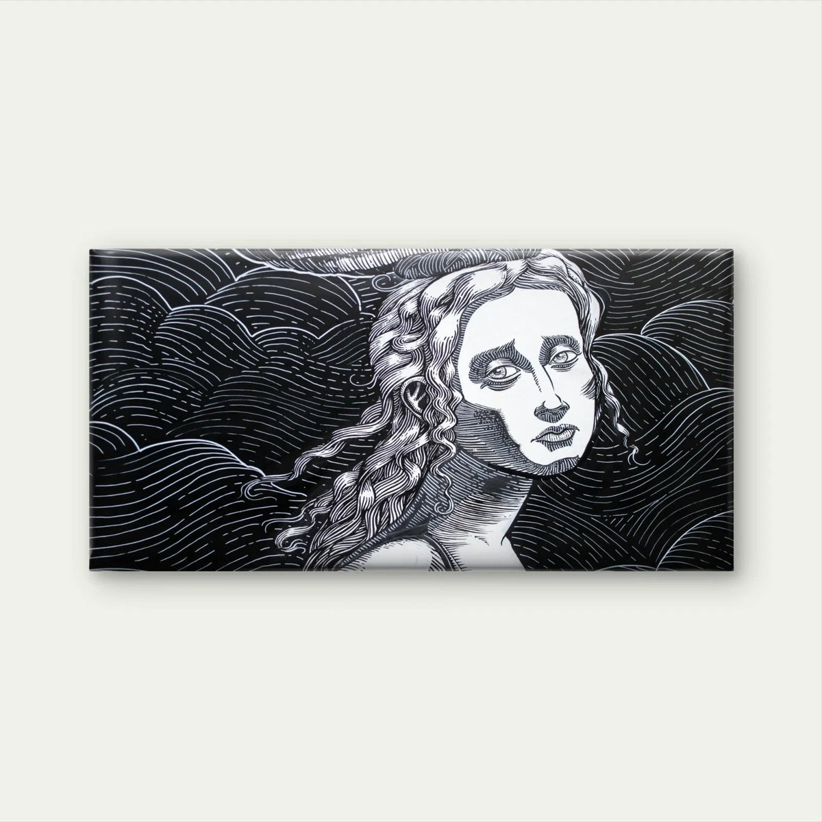 Black and White Woman Portrait Wall Art Canvas Office Home Framed 120x60cm