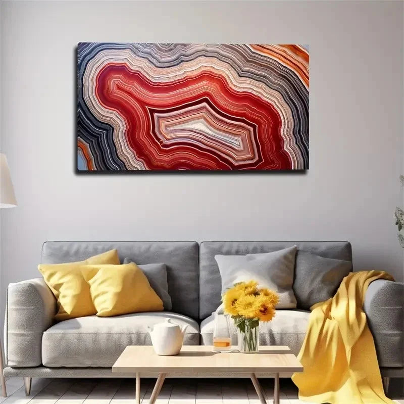 Dynamic Striped Blue Gradient Wall Art Canvas Office Home Room Framed 120x60cm