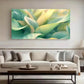 Vibrant Soft Green Leaves wall canvas office home room framed 120x60cm