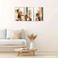 3pcs Geometric Pattern and Leaves Decoration Metal Print Ready to Hang Art