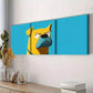 3pcs Modern Art Deco Yellow Dog Canvas   Wall Art Set Canvas Framed 40x60cm - High Quality Print 100% Australian Made Wall Canvas Ready to Hang